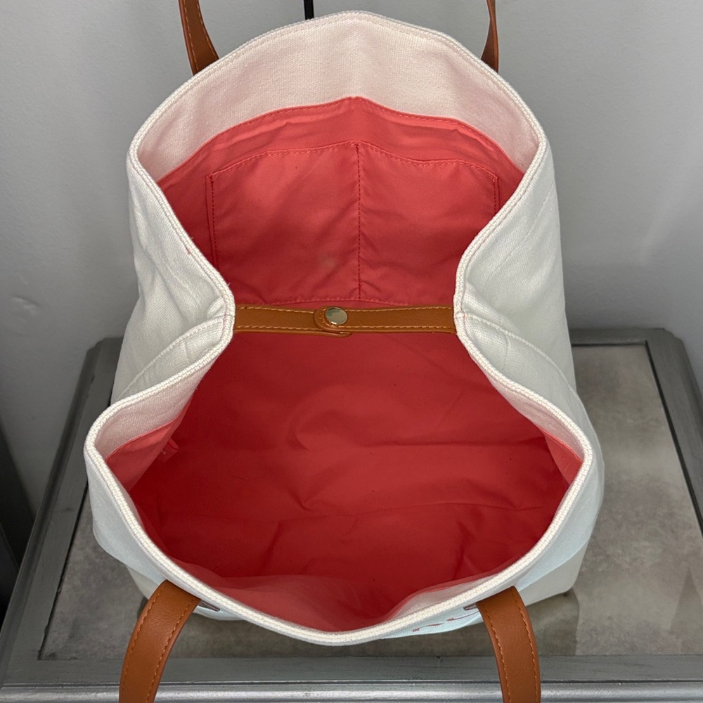 Michael Kors Cream Tote with Brown Straps - Picture 5 of 9